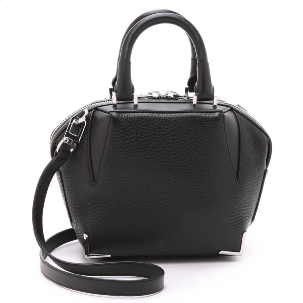 Alexander Wang black leather mini prisma Emile bag